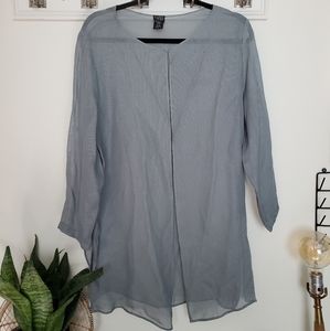 Eileen Fisher light blue net cartegen